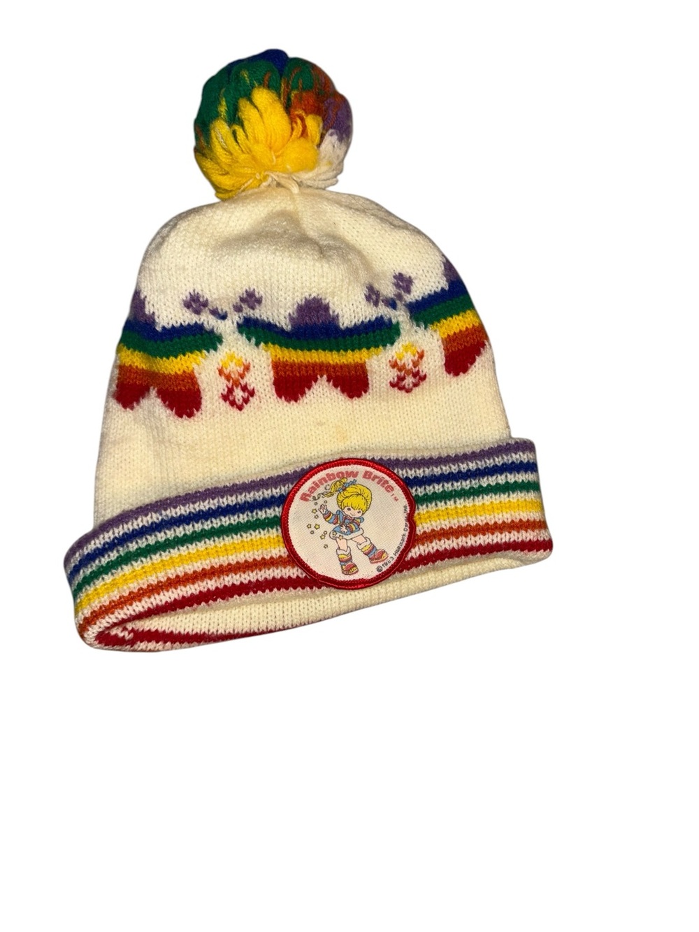 Vintage kids Rainbow Brite beanie